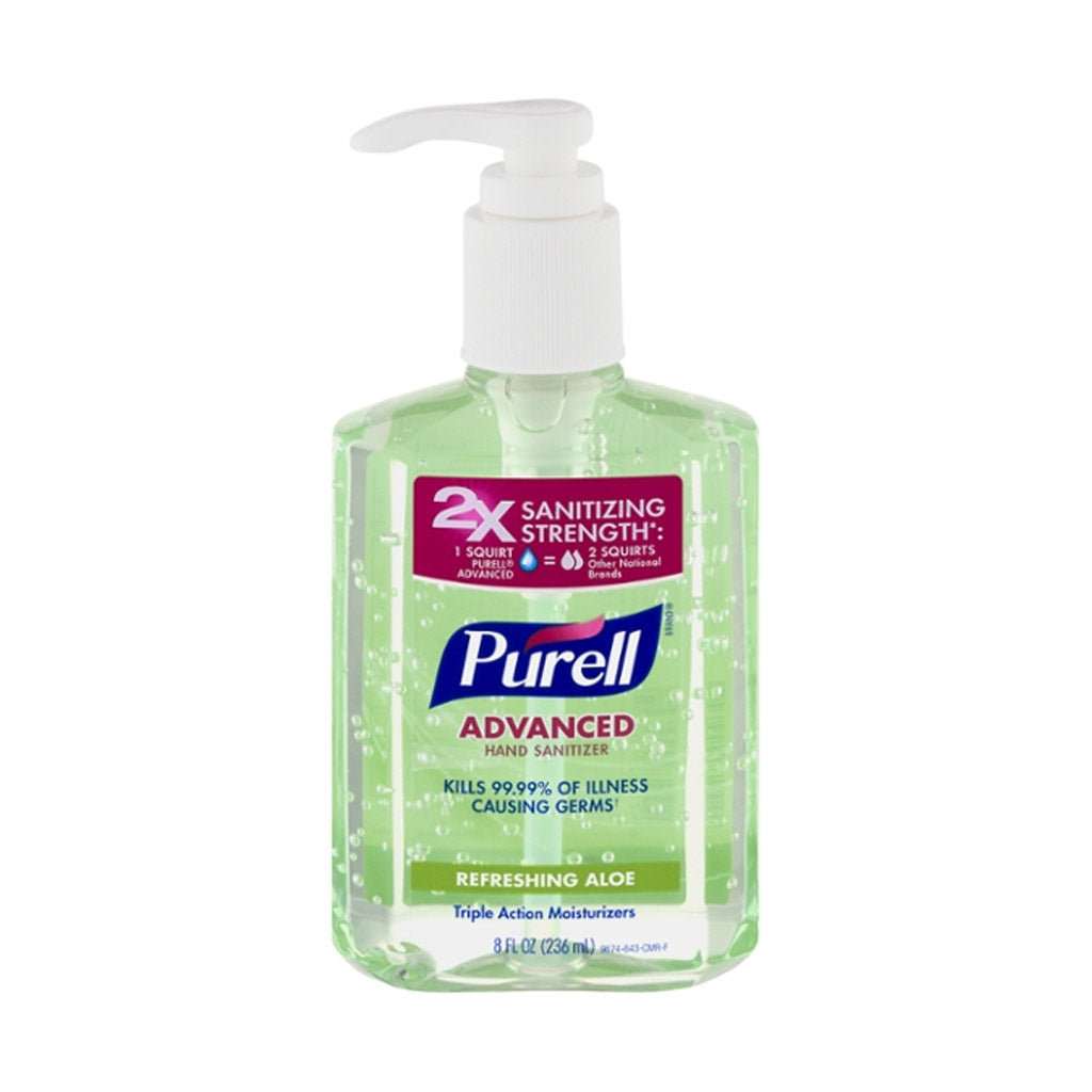 Purell Advanced Hand Sanitizer, Pump Aloe 8.0fl oz