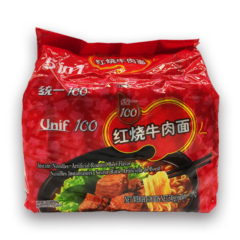 UNIF100 Instant Noodles Artificial Roasted Beef Flavor 595G