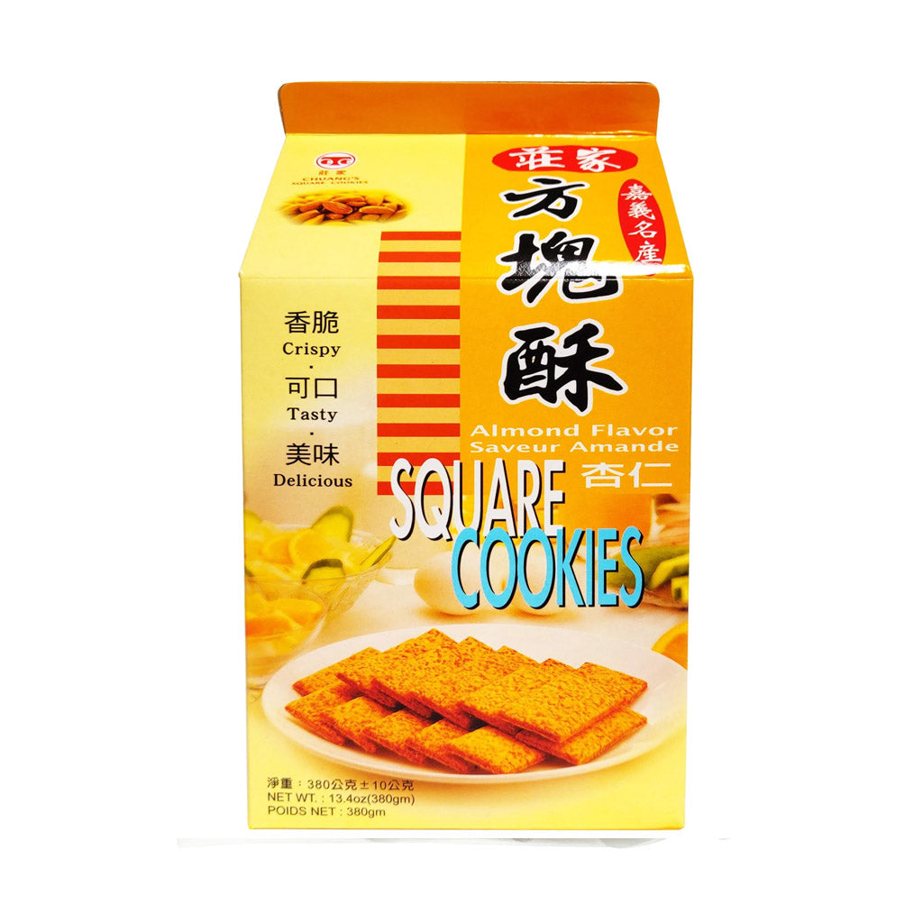 ZHUANGJIA  SQUARE COOKIES - ALMOND FLAVOR 380G