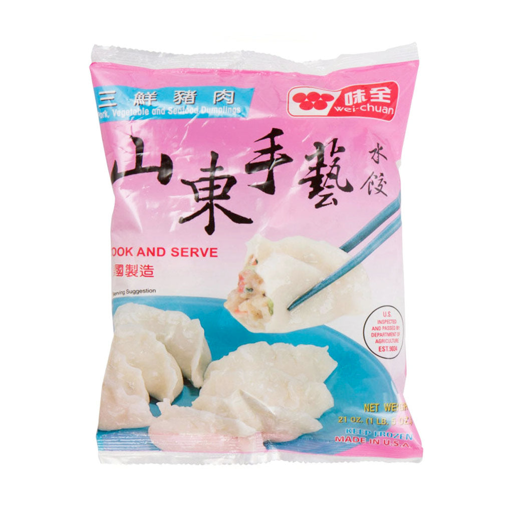 WEI CHUAN Shan Dong Pork Vegetable & Seafood Dumpling 21OZ