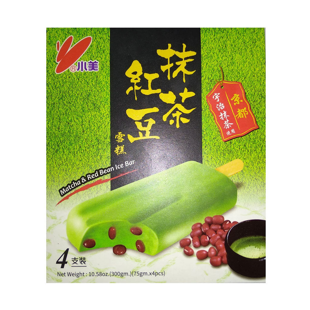 XIAOMEI Matcha &  Red Bean Milk Ice Bar 300g (4 pcs)
