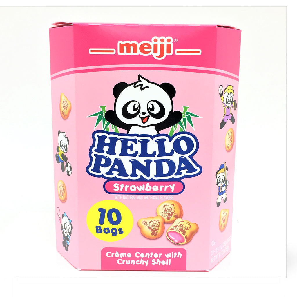 Meiji Hello Panda Cookie-Strawberry 10 X26g Bags