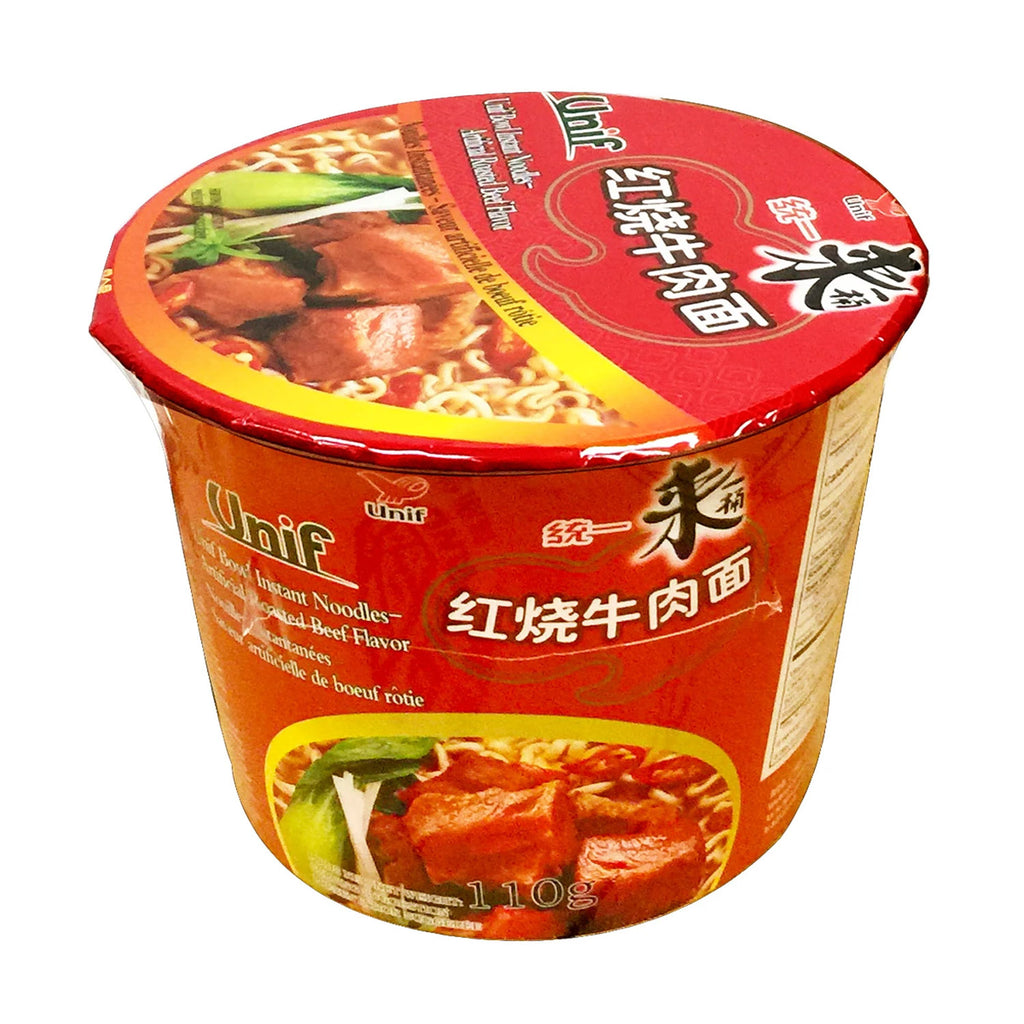New Unif Bowl Instant Noodles Artificial Roasted Beef Flavor  (3.88oz)