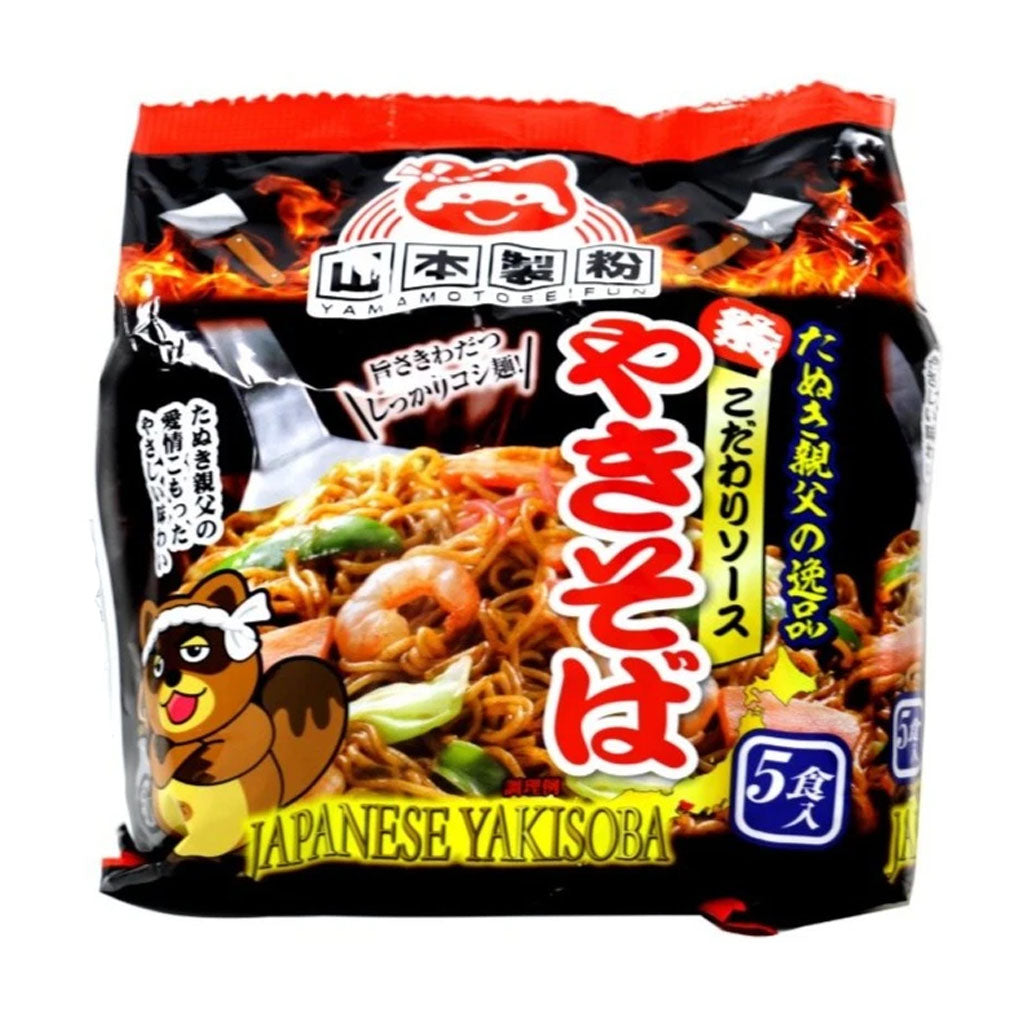 Yamamoto Japanese Yakisoba Instant Ramen Noodles | Fried Ramen Noodles | Family Pack 5-PACKS 15.3 Oz (435 g)