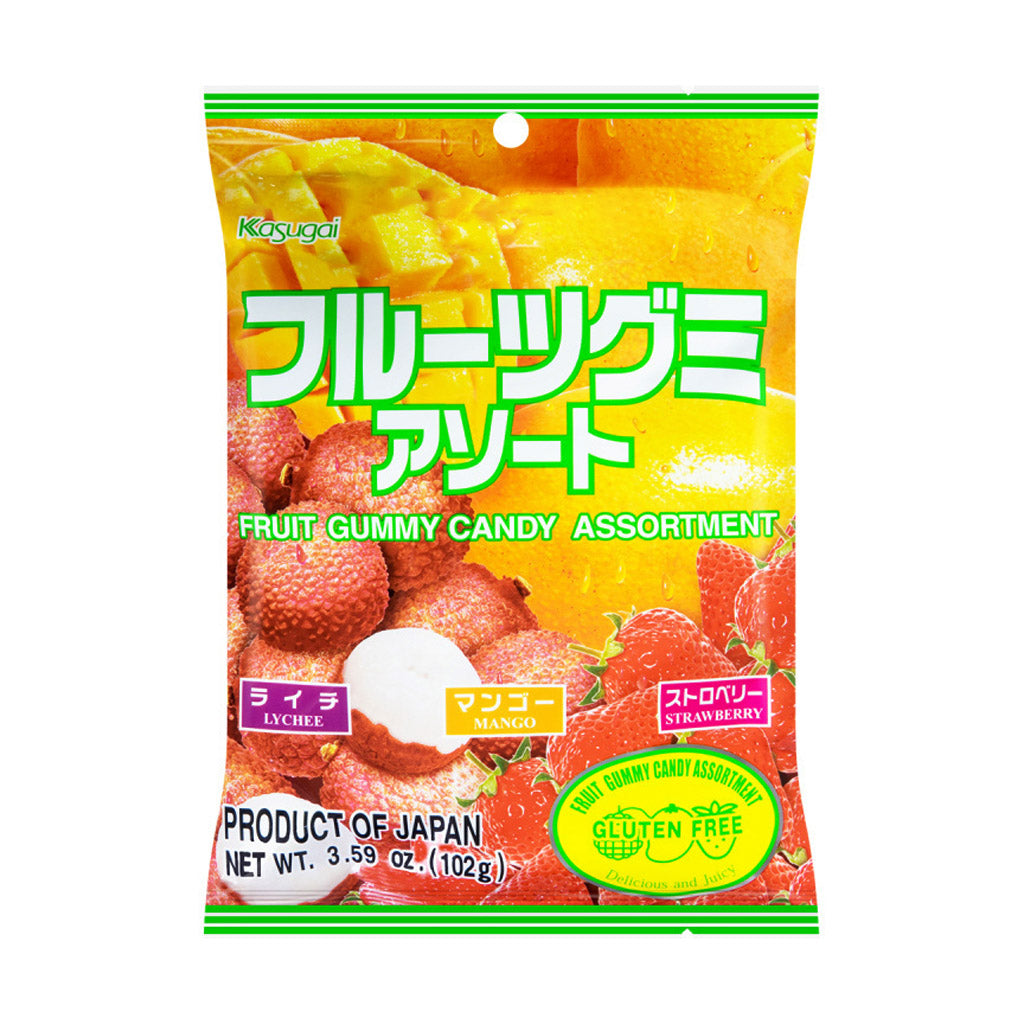 日本春日井 水果QQ软糖 草莓+芒果+荔枝综合味 102g
