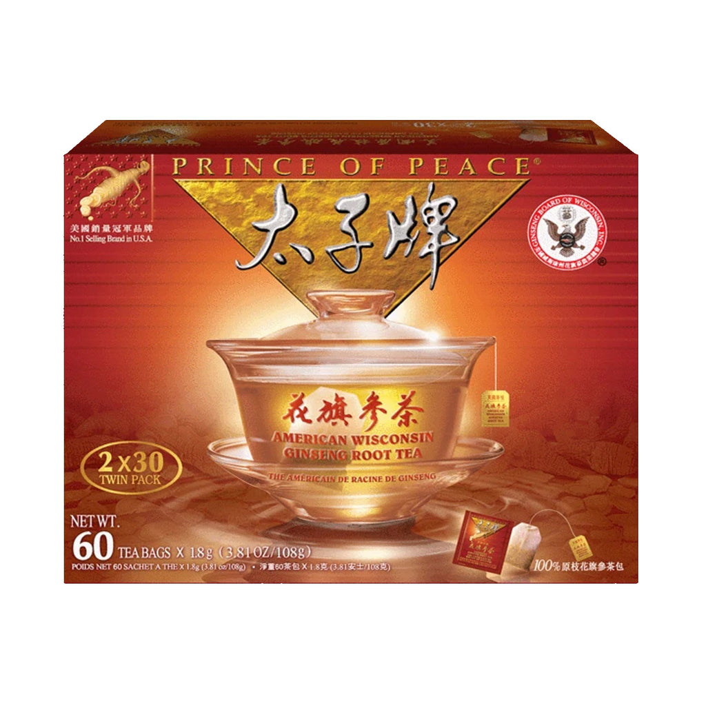 Prince of Peace American Wisconsin Ginseng Root Tea 60 Tea Bags X 1.8 g