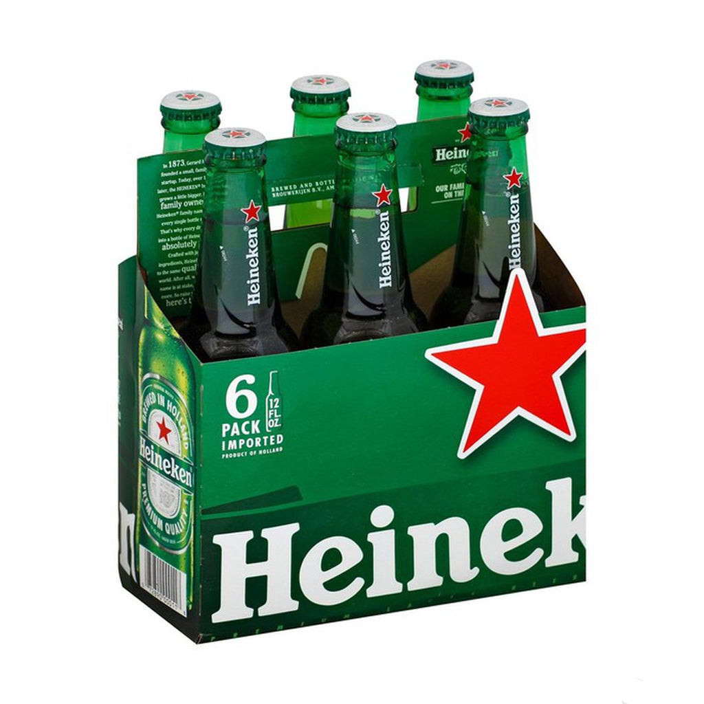 Heineken Lager, 6 pack, 12 fl oz bottles