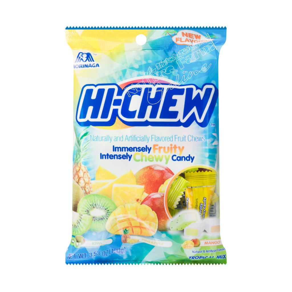 日本MORINAGA森永 HI-CHEW 双果汁软糖 热带水果口味 综合袋 100g
