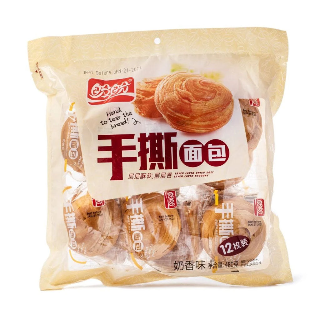 PANPAN Chinese Classic Milk Bread, 480g 12pc