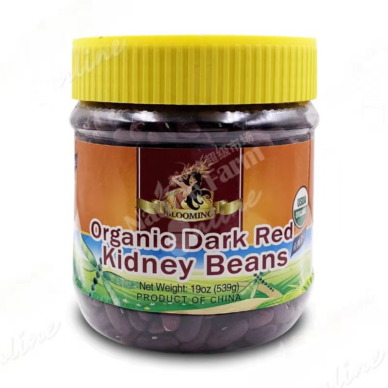 BLOOMING Organic Dark Red Kidney Beans 19 oz