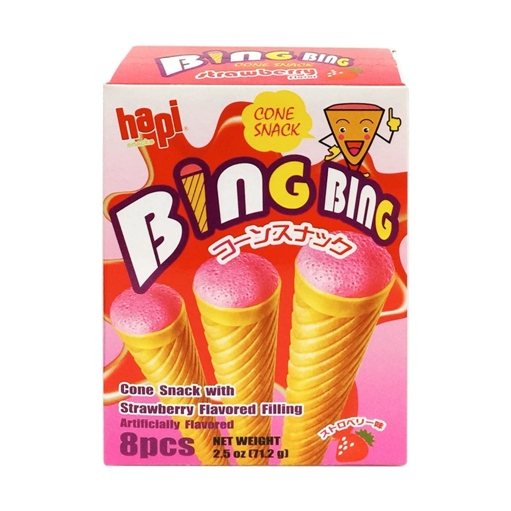 Hapi Cone Snack with Strawberry Flavored Filling