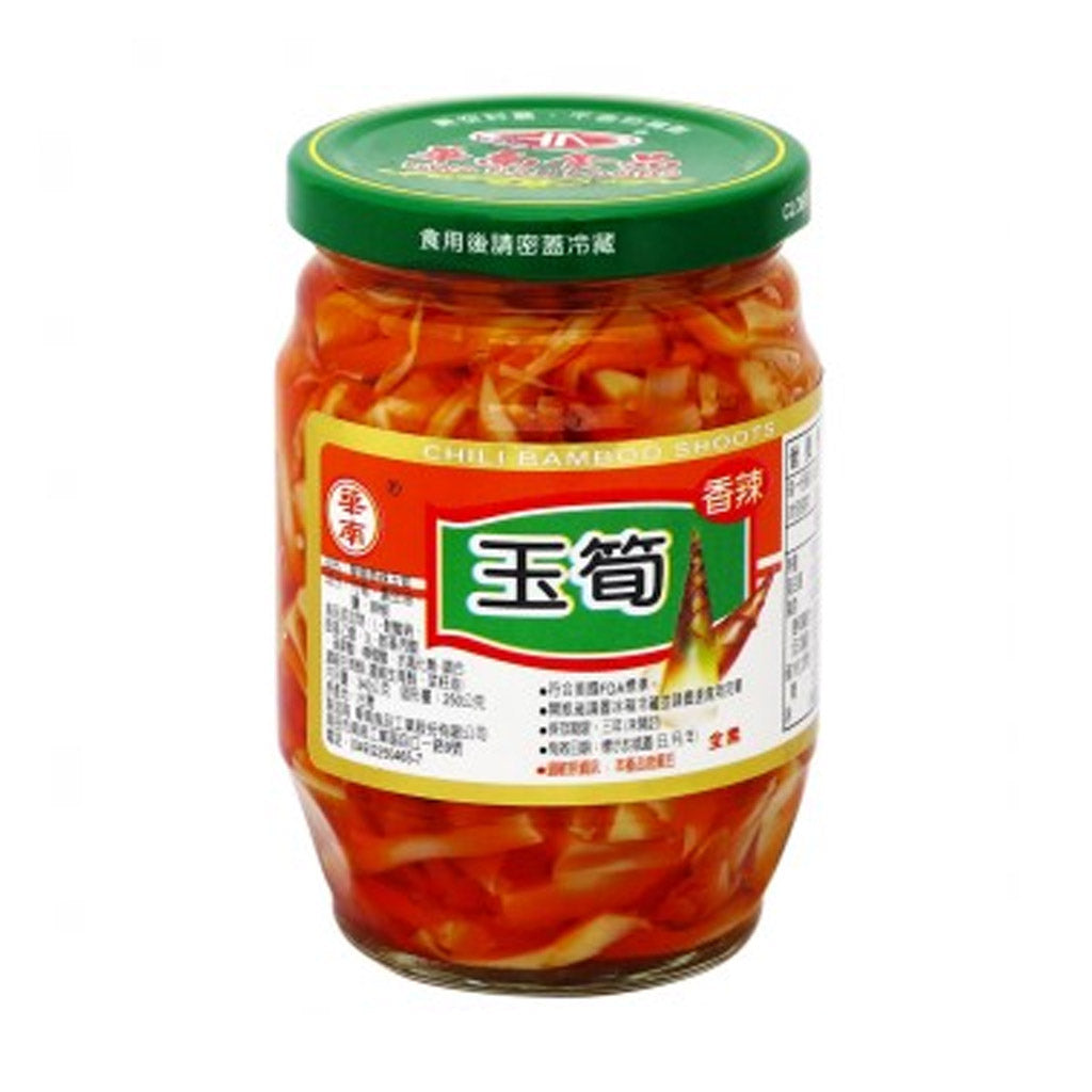 HUANAN CHILI BAMBOO SHOOTS IN SOY BEAN OIL 340G