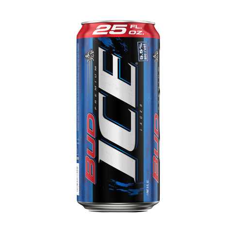Bud Ice Lager, 25 fl. oz. Can, 5.5% ABV