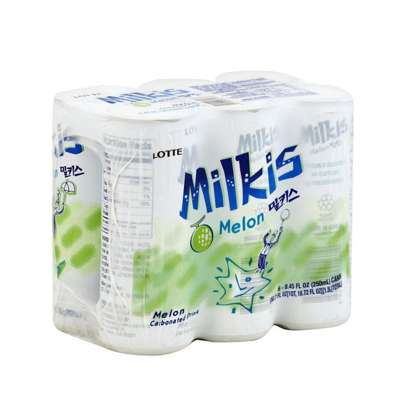 乐天 牛奶苏打水碳酸饮料 蜜瓜味 250ml*6