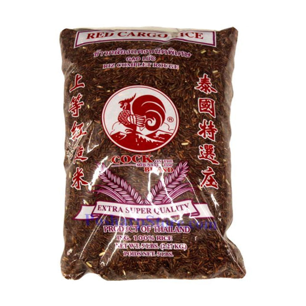 Cock Brand Thai Red Cargo Rice 5 Lbs