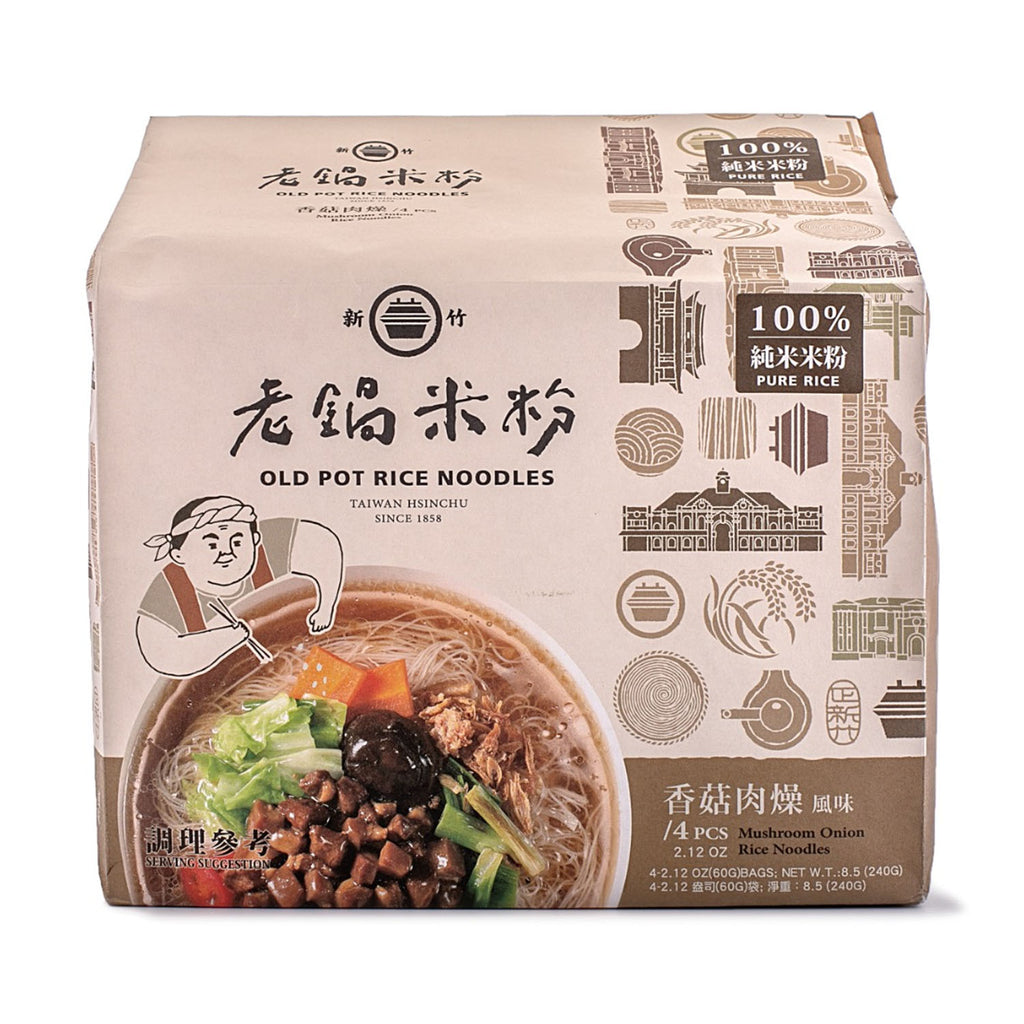 Xinzhu Taiwanese Old Pot Rice Noodles Mushroom Onion Stew Flavor 4pk 240 g