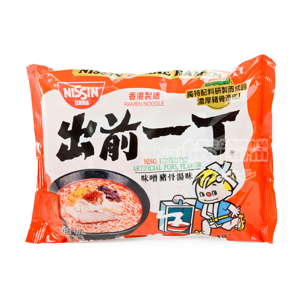 NISSIN Demae Ramen Noodle with Soup Base Miso Tonkotsu Pork Flavor 100g