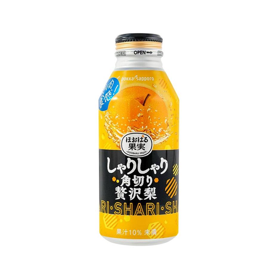 日本POKKA SAPPORO 果肉新食感! 果汁20%添加 梨子果肉饮料 396ml