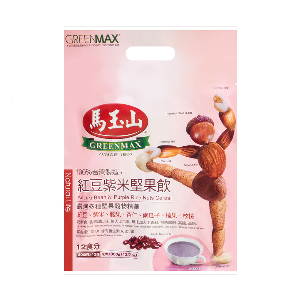 Greenmax Adzuki Bean&Purple Rice Nuts Cereal 12packs