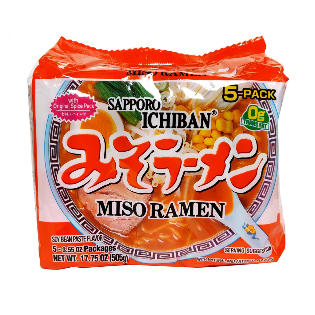 Sapporo Ichiban Miso Ramen Noodles 5-ct