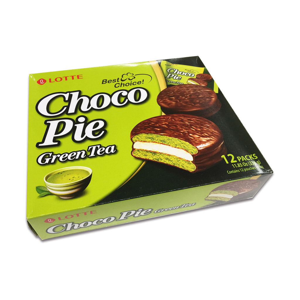 Lotte Choco Pie Green Tea Cake (11.85oz) 12pack