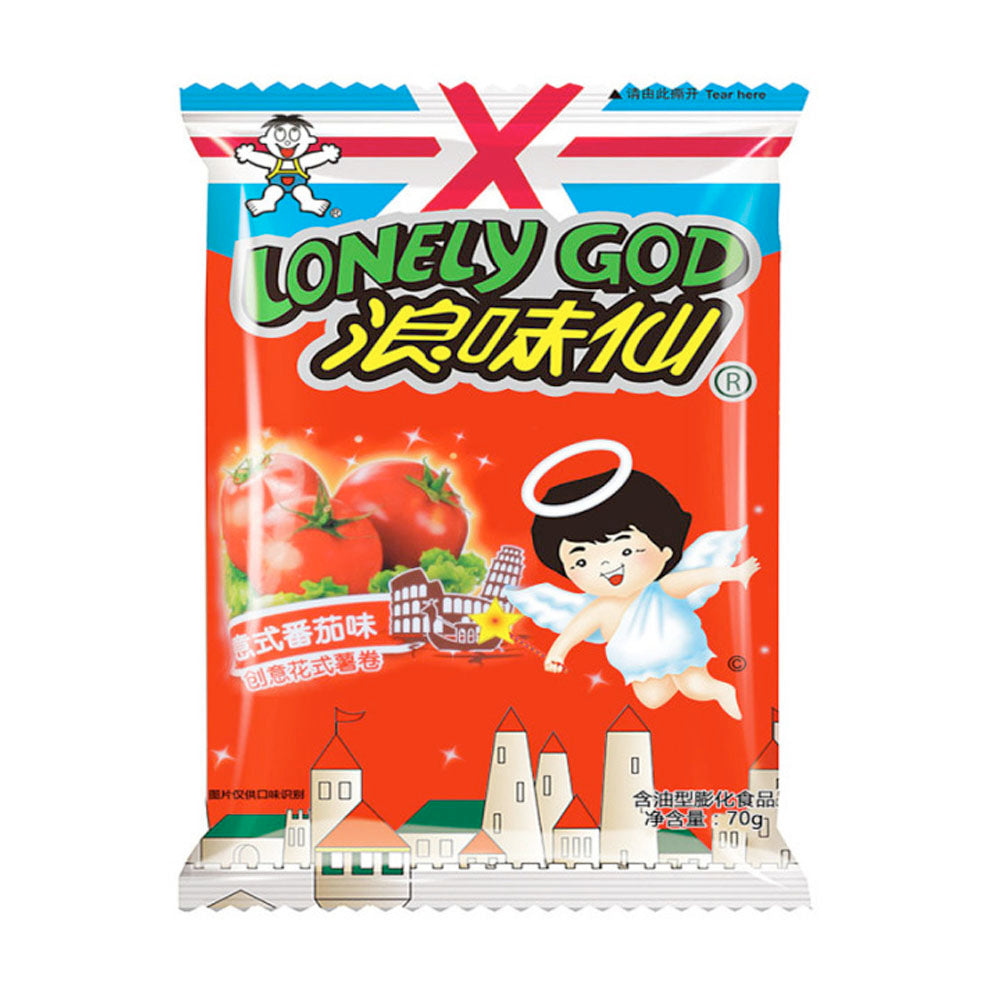 WANT WANT LONELY GOD Tomato Flavor Potato Twists 70g