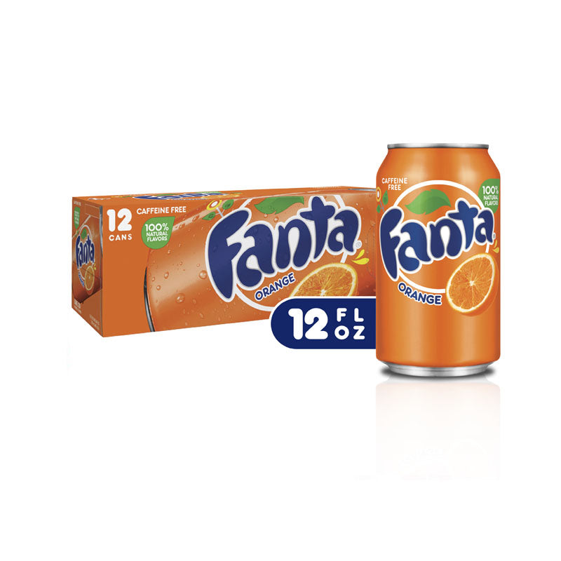 Fanta Orange Soda Fruit Flavored Soft Drink 12 fl oz 12 Pack