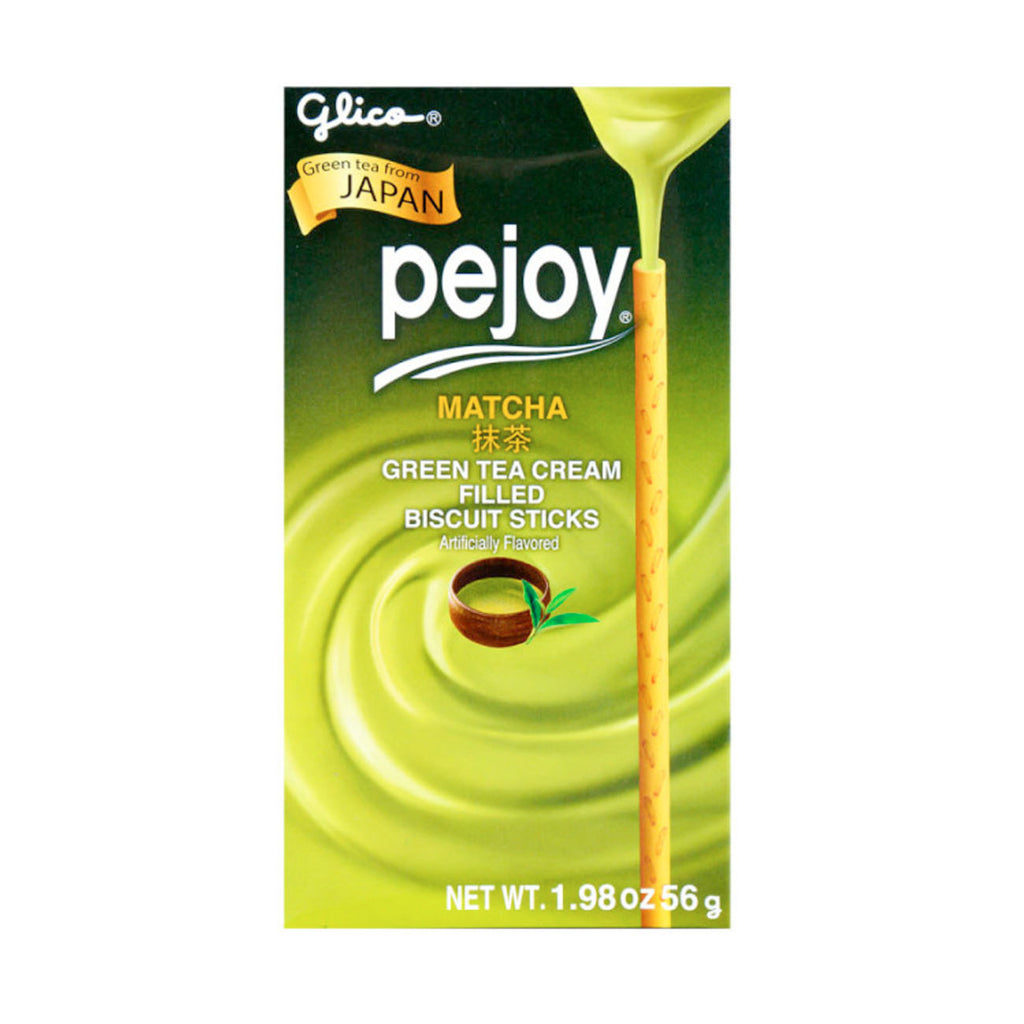 GLICO Pejoy Matcha Filled Biscuit Sticks 56g