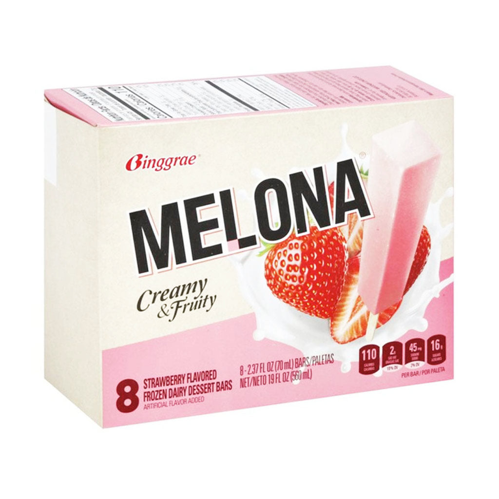 Binggrae Strawberry Flavor Ice Cream Bars 8 CT