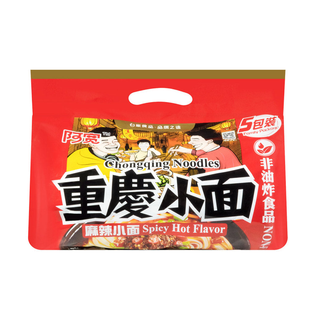 BJ A-Kuan Chong Qing Noodle Spicy Flavor 5pcs 500g