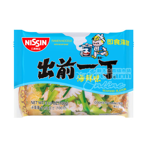 NISSIN Demae Ramen Noodle with Soup Base Seafood Flavor 100g