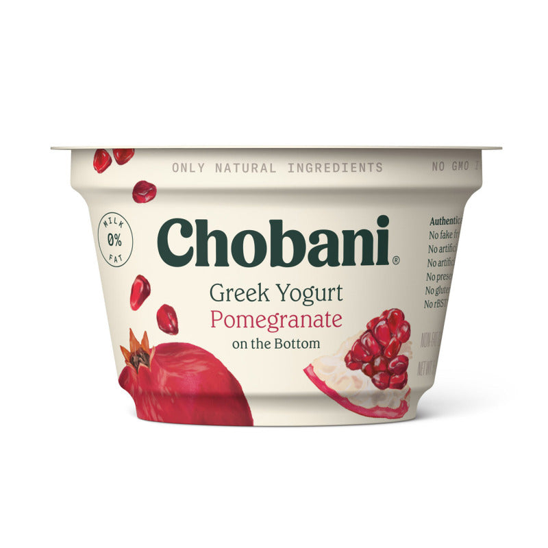 Chobani Non-Fat Greek Yogurt Pomegranate on the Bottom 5.3oz