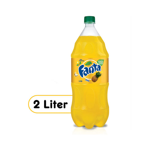 Fanta Pineapple Soda Fruit Flavored Soft Drink, 2 Liters
