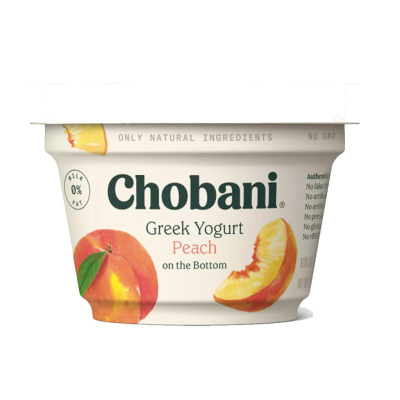 Chobani Non-Fat Greek Yogurt Peach on the Bottom 5.3 oz