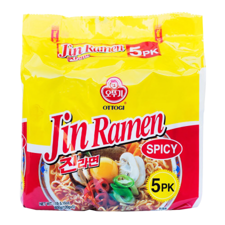 Jin Ramen Hot Flavor 4.23oz(120g) 5 Packs
