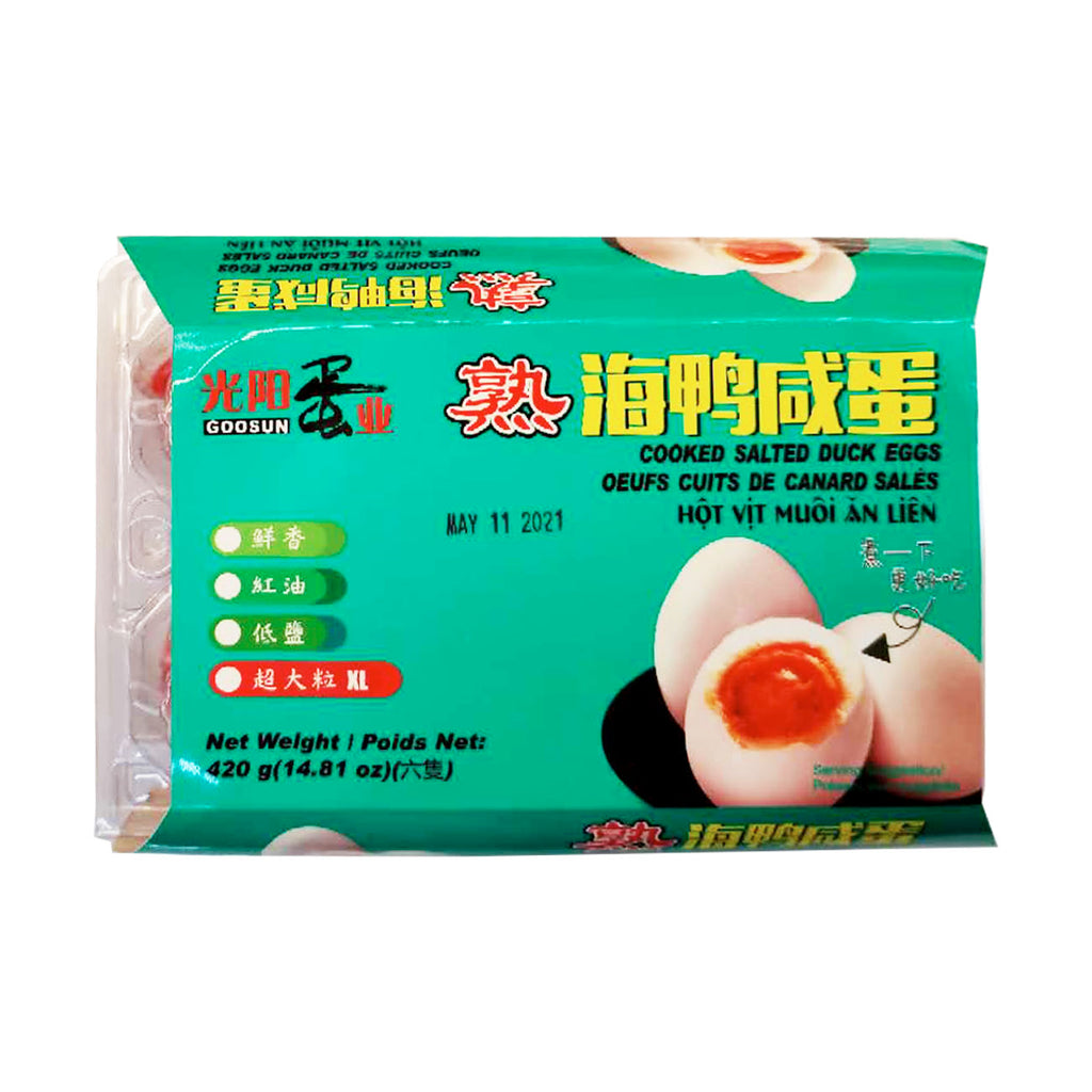 GOOSUN Cooked Salted Duck Eggs 14.81oz (6pcs)