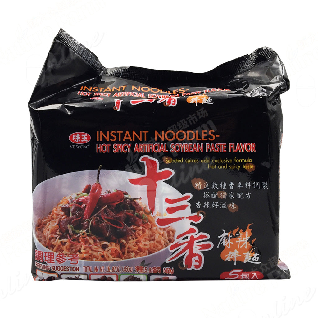 VE WONG Instant Noodle- Hot Spicy Artificil Soybean Paste Flavor 460g