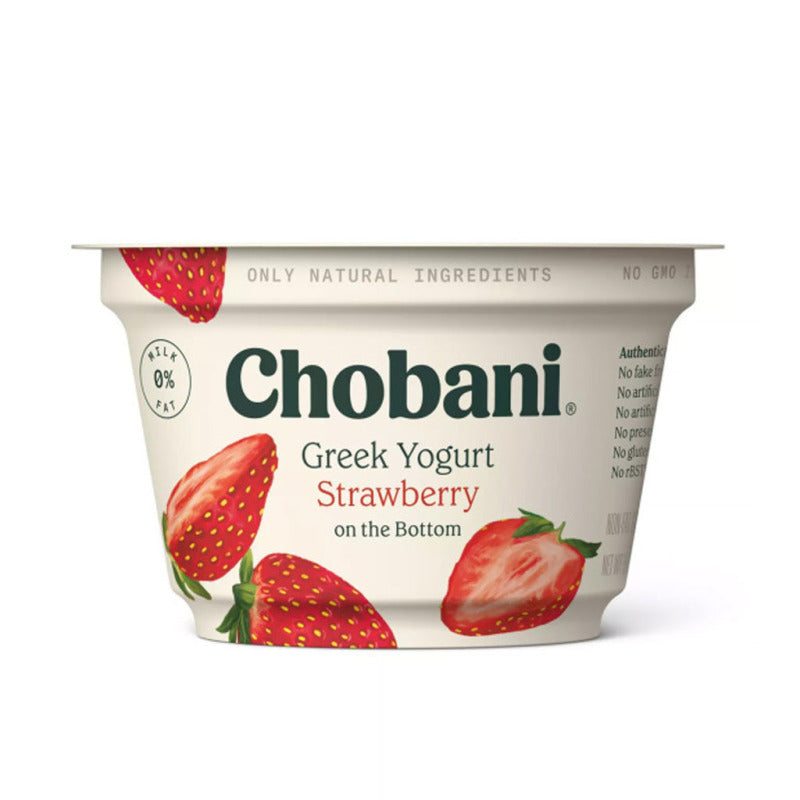Chobani Non-Fat Greek Yogurt Strawberries on the Bottom