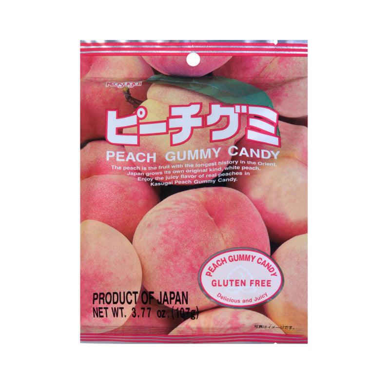KASUGAI Peach Gummy Candy 107g
