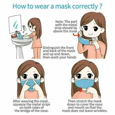 50 PCS Face Mask Mouth & Nose Protector Respirator Masks